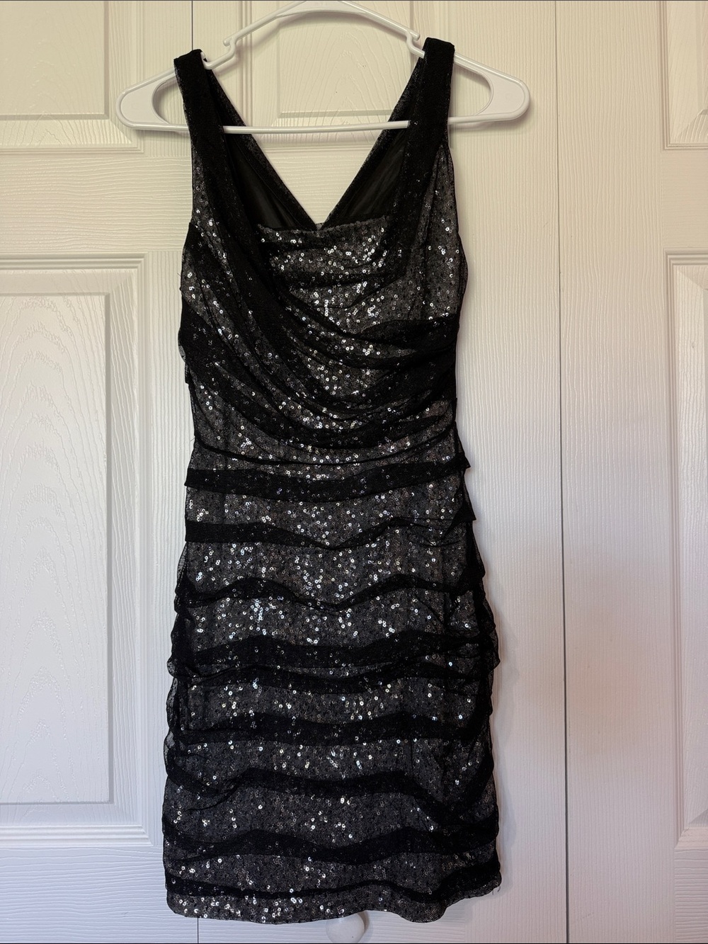 Express Brand Black with Silver Sequin Cocktail Dress